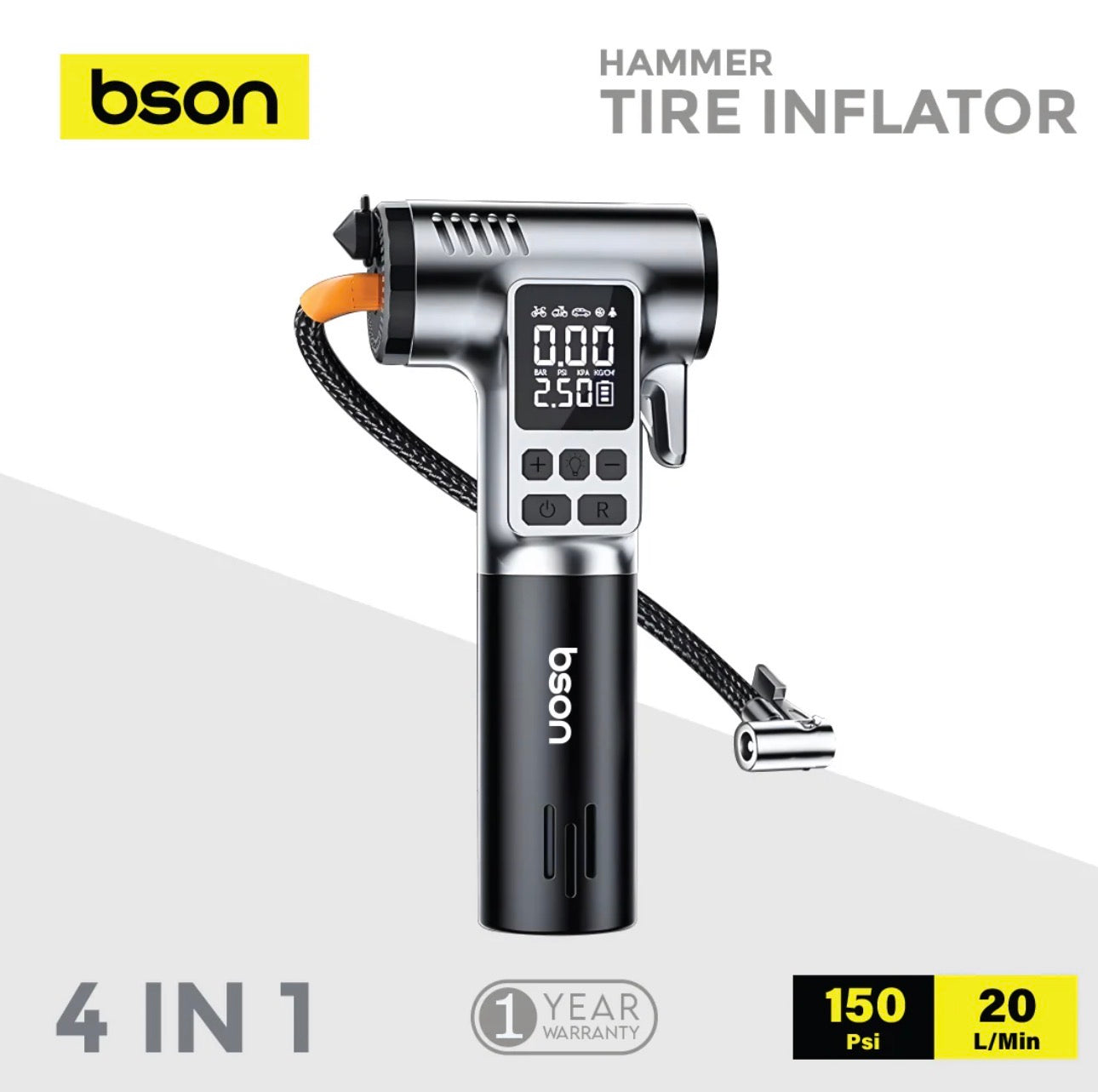 منفاخ الاطارات 4 في 1 - من شركة BSON