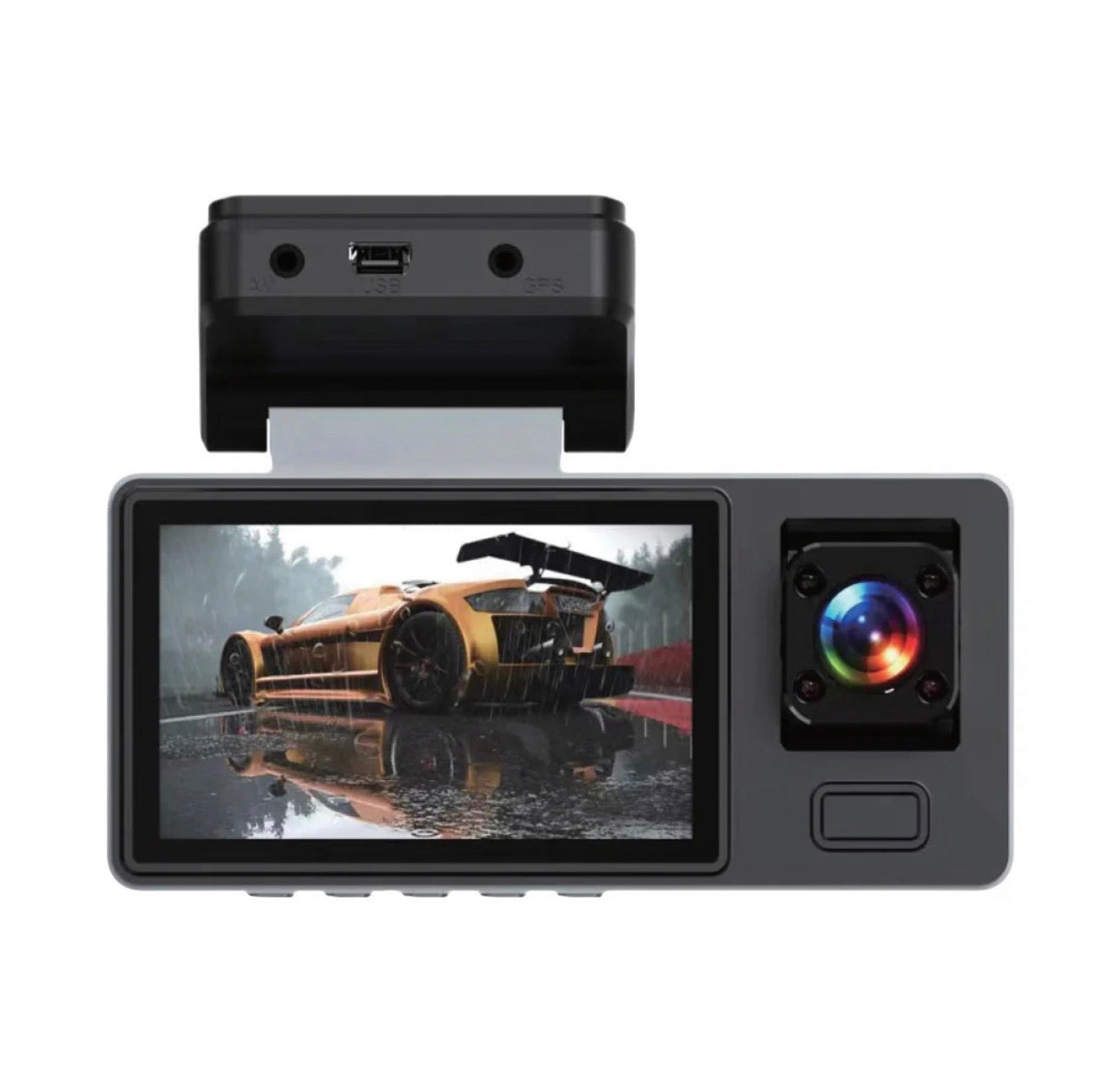 داش كام Bson Tri-Vision – بدقة 1080P، بثلاث عدسات أمامية وداخلية وخلفية،